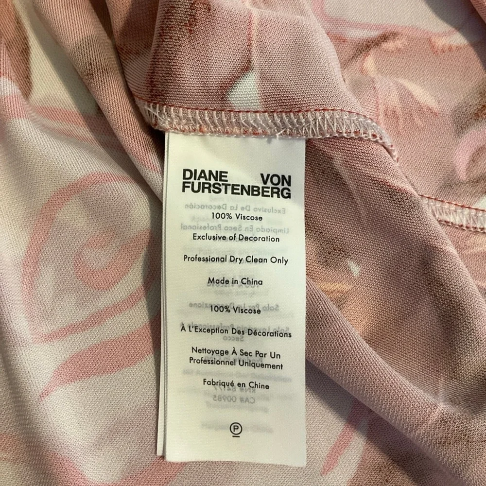 Diane Von Furstenberg Alik spaghetti strap rose print midi dress, S - Picture 11 of 11